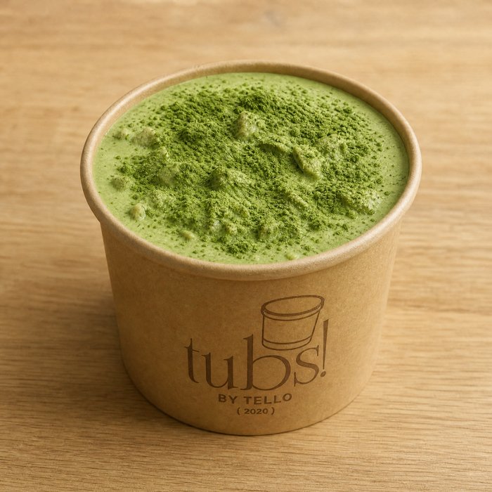 Matcha flavor tub by Tubs by Tello